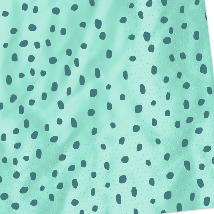 "Hallmark : Aqua With Green Dots Dinner Napkins, Set of 16 - Hallmark : Aqua With Green Dots Dinner Napkins, Set of 16"