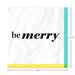 "Hallmark : Black and White \"Be Merry\" Cocktail Napkins, Set of 16 - Hallmark : Black and White \"Be Merry\" Cocktail Napkins, Set of 16"