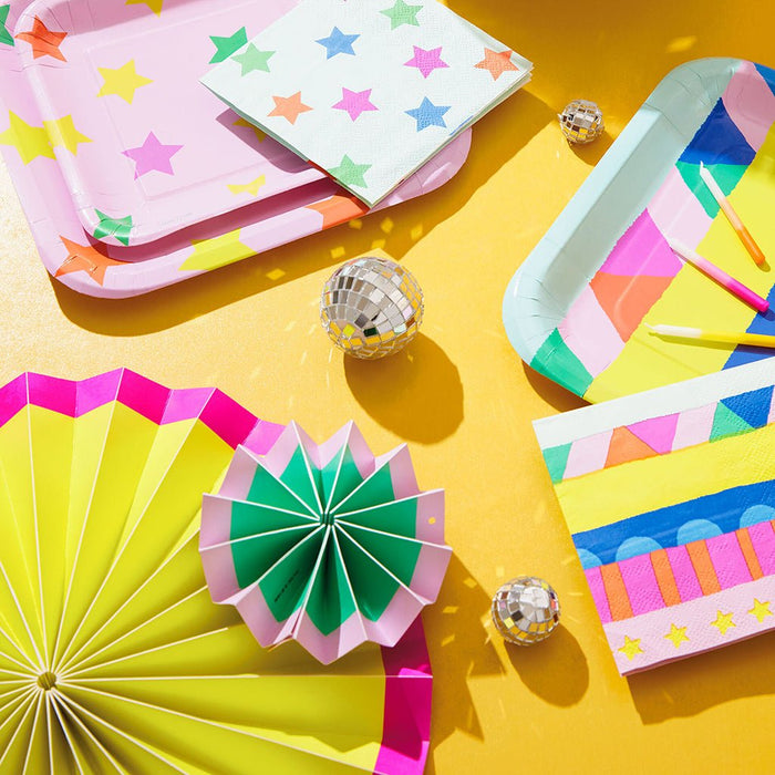 "Hallmark : Bright Pastel Decorative Paper Fans, Set of 3 - Hallmark : Bright Pastel Decorative Paper Fans, Set of 3"