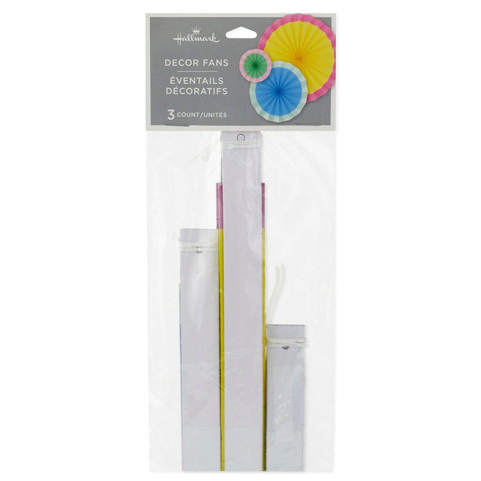 "Hallmark : Bright Pastel Decorative Paper Fans, Set of 3 - Hallmark : Bright Pastel Decorative Paper Fans, Set of 3"