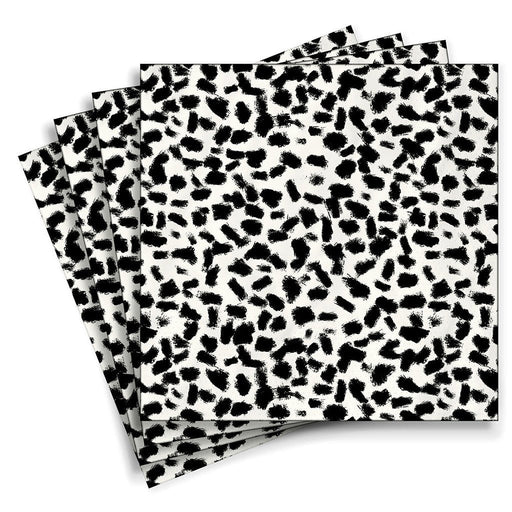 "Hallmark : Black and White Animal Print Cocktail Napkins, Set of 16 - Hallmark : Black and White Animal Print Cocktail Napkins, Set of 16"