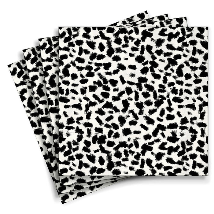 "Hallmark : Black and White Animal Print Cocktail Napkins, Set of 16 - Hallmark : Black and White Animal Print Cocktail Napkins, Set of 16"