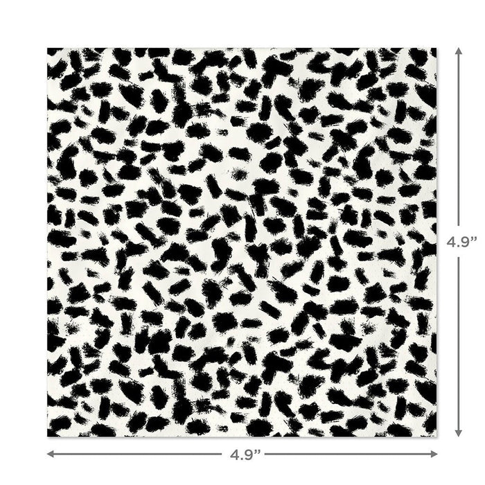 "Hallmark : Black and White Animal Print Cocktail Napkins, Set of 16 - Hallmark : Black and White Animal Print Cocktail Napkins, Set of 16"