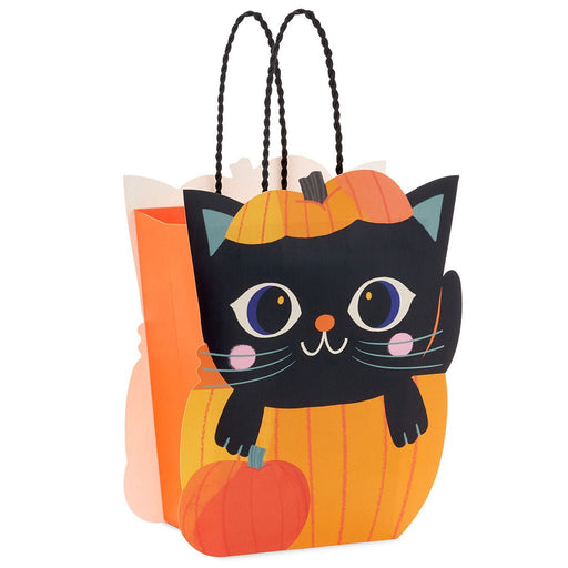 "Hallmark : 8.5\" Black Cat in Pumpkin Medium Halloween Gift Bag - Hallmark : 8.5\" Black Cat in Pumpkin Medium Halloween Gift Bag"