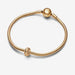 "PANDORA : Studded Clip Charm in Gold Plated - PANDORA : Studded Clip Charm in Gold Plated"