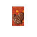 "Chocolate turkey shaped candy on a red and orange packaging with 'Abdallah Candies' branding."