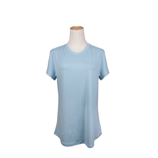 Elevate your casual wardrobe with the Fashion by Mirabeau Lounge Shirt in Light Blue on a white background