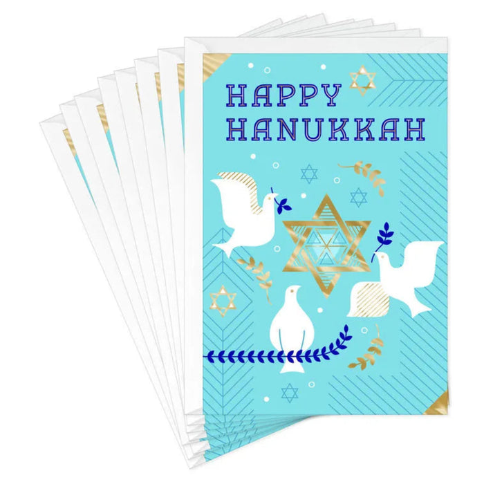 Hallmark Pride and Honor Hanukkah cards featuring a festive holiday design, pack of 6