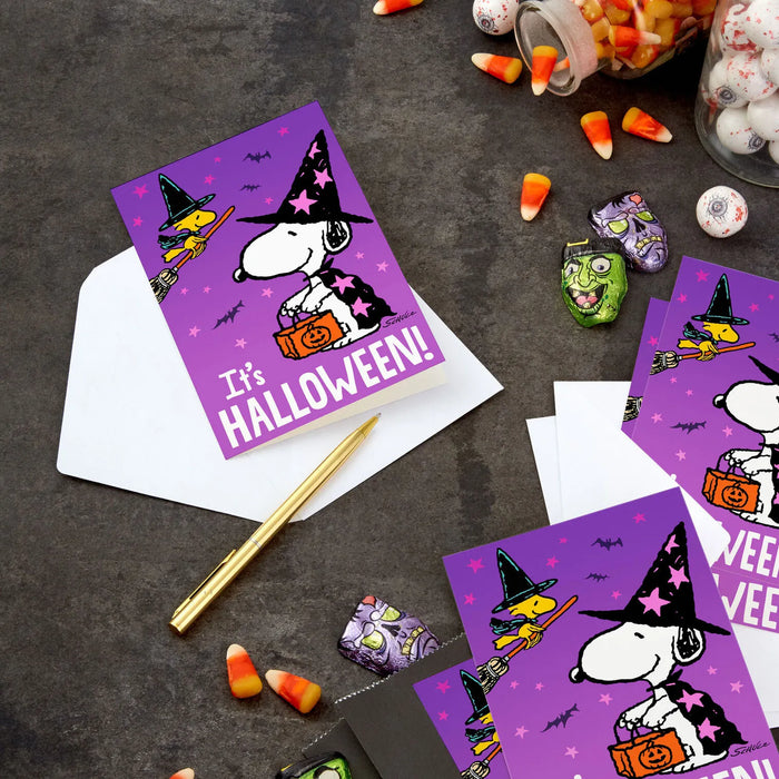 Hallmark : Peanuts® Snoopy and Woodstock Witches Halloween Cards