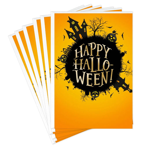 Hallmark Halloween greeting cards with haunted house silhouette