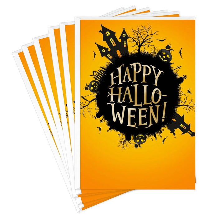 Hallmark Halloween greeting cards with haunted house silhouette