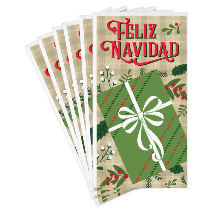 Hallmark Holiday Gift Spanish-language money-holder Christmas cards designed for cash or gift cards, pack of 6