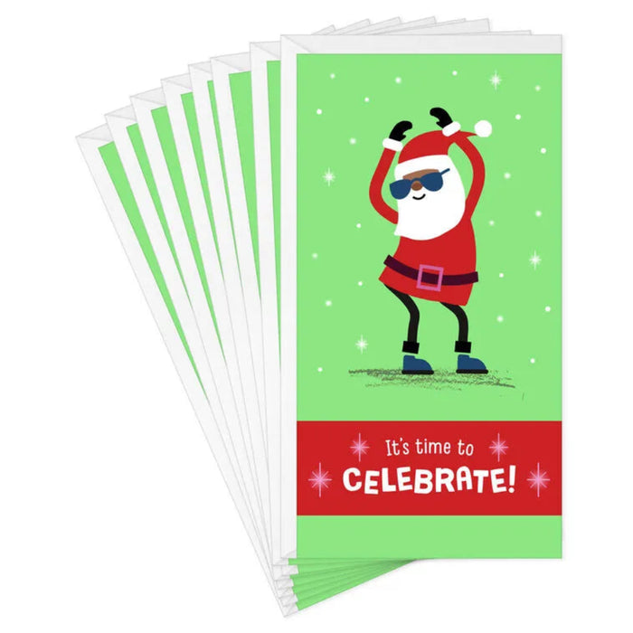 Hallmark Get Your Holiday Groove On Money Holder Christmas Cards pack of 6 featuring a playful festive design