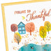 Hallmark The Important People in Our Hearts Thanksgiving Cards featuring a watercolor autumn landscape with cozy homes, a blue pond, colorful fall trees, and 6 matching envelopes.