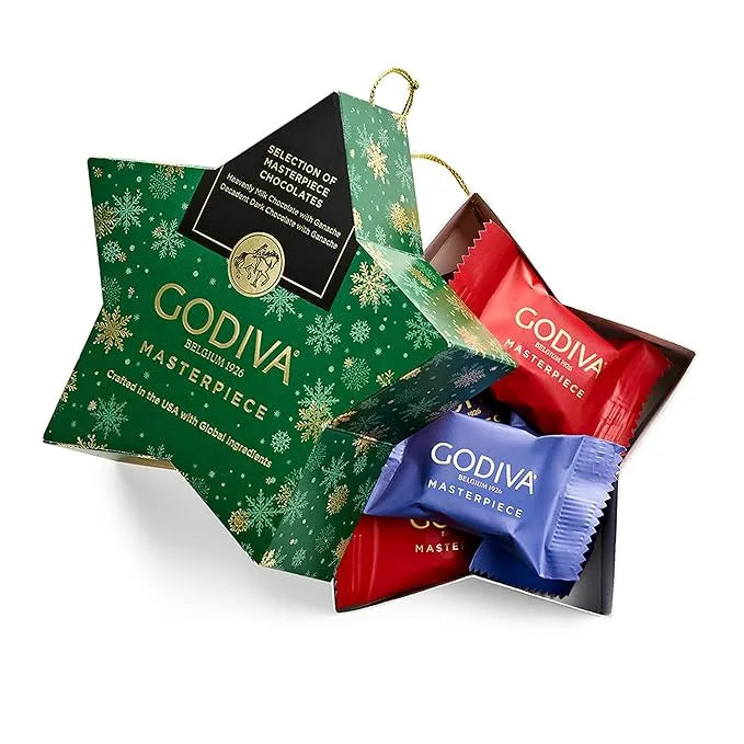 GODIVA : Milk and Dark Chocolate  Holiday Star