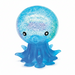 Blue glittery octopus toy on a white background