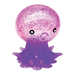 Purple glittery octopus toy on a white background