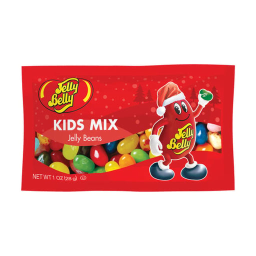 Kids mix jelly beans ready for the holidays.