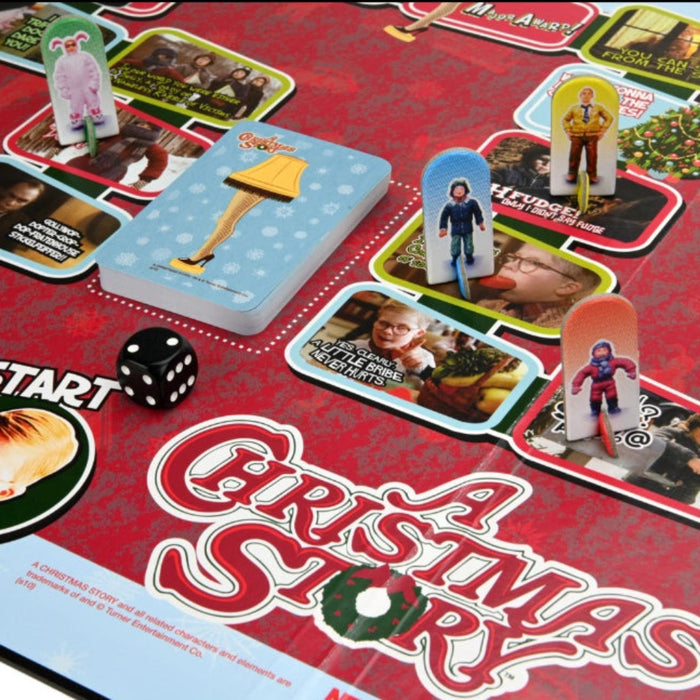 Enesco A Christmas Story Game featuring holiday themed gameplay inspired by the classic Christmas movie