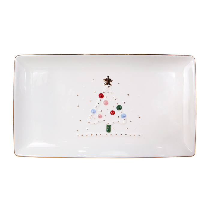 12.25"x7" Castleton Christmas Serving Platter - Assorted by style