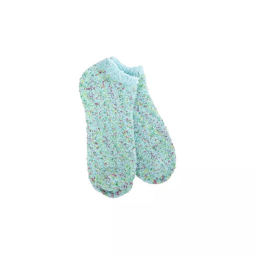 aqua blue confetti sock
