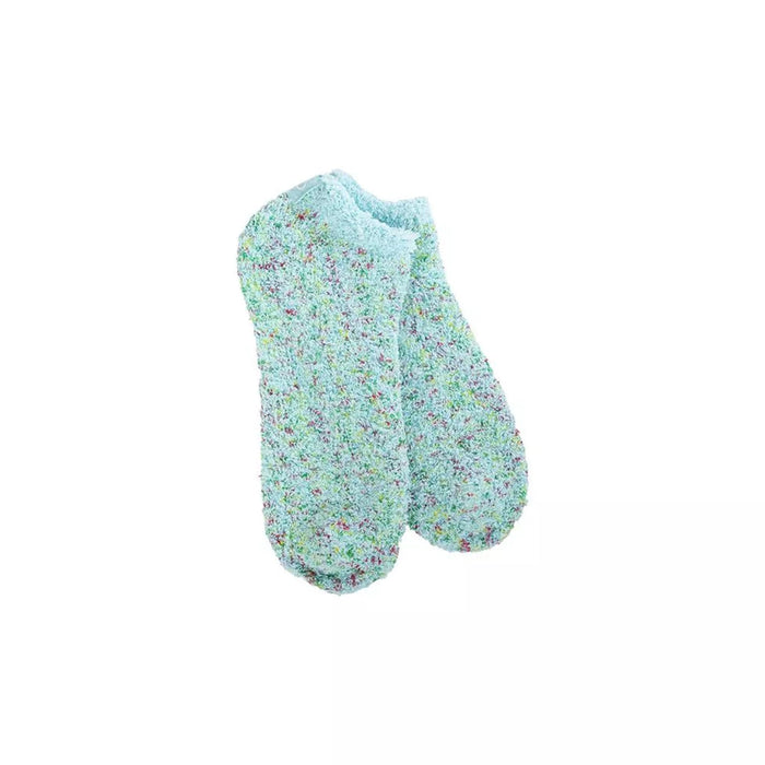 aqua blue confetti sock