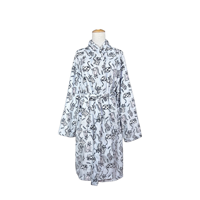 Opportunities : Fashion by Mirabeau Whiskered Whispers Velvety Fleece Robe-Special Value