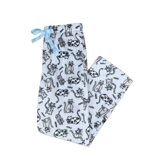 Sink into ultimate comfort with these Velvety Fleece PJ Bottoms in the charming Whiskered Whispers pattern. 