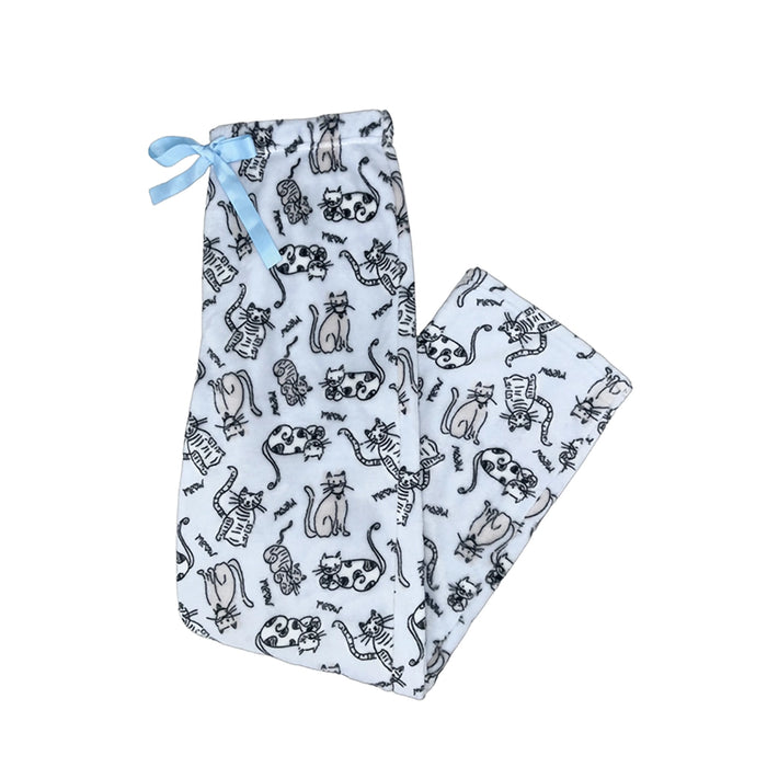 Sink into ultimate comfort with these Velvety Fleece PJ Bottoms in the charming Whiskered Whispers pattern. 
