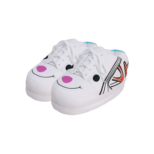 White Snowman Oversized  Sneaker Slippers. One size fits most 