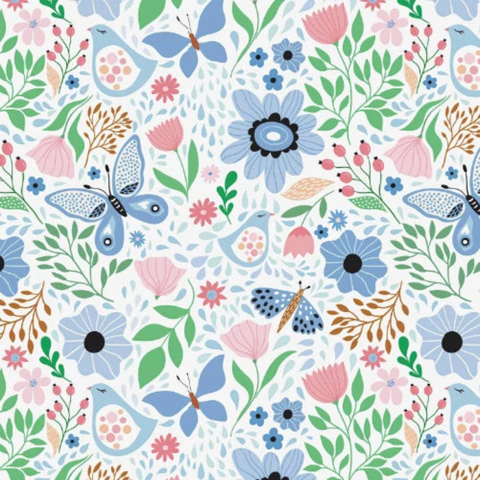 Opportunities Blue Butterflies single-layer blanket featuring elegant blue butterfly artwork on soft, lightweight fabric for cozy everyday comfort and home décor.