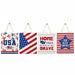 Nidico Americana patriotic theme canvas tote bag with USA-inspired design for shopping and everyday use.