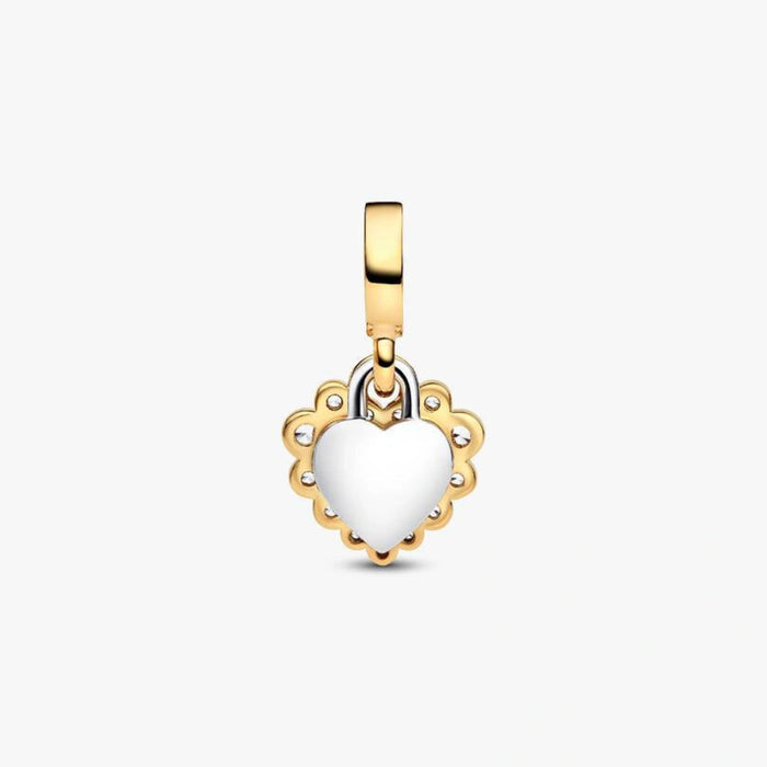 This Pandora Sparkling Heart Double Dangle Charm celebrates the strength and beauty of a mother's love. 