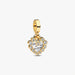 This Pandora Sparkling Heart Double Dangle Charm celebrates the strength and beauty of a mother's love. 