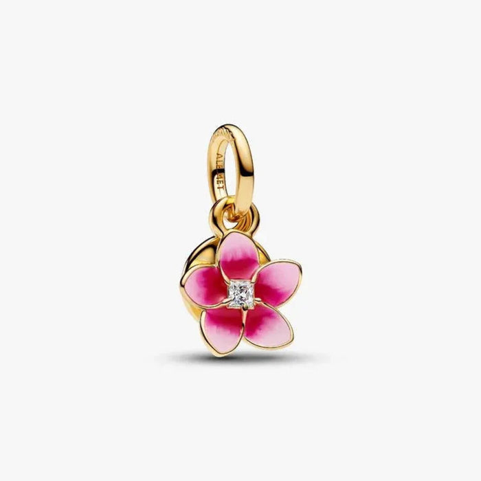 Pandora Disney Moana Flower Dangle Charm in sterling silver and 14k gold plating