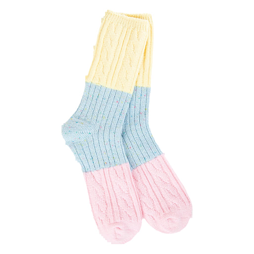 enjoy some confetti denim socks