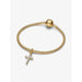 The Pandora Cross Dangle Charm in Gold brings a timeless symbol of faith to your bracelet stack.