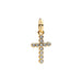 The Pandora Cross Dangle Charm in Gold brings a timeless symbol of faith to your bracelet stack.