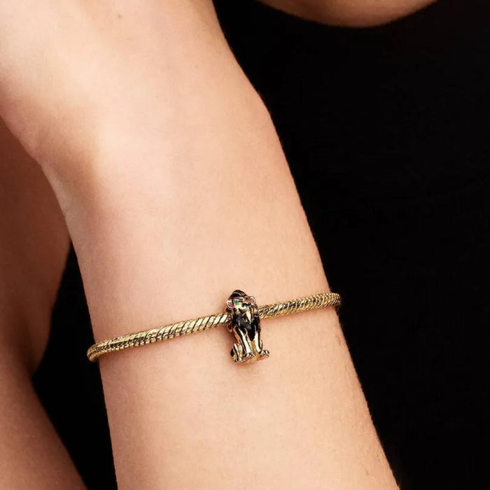 PANDORA Disney Villains Scar Charm in 14k gold plating inspired by The Lion King character Scar