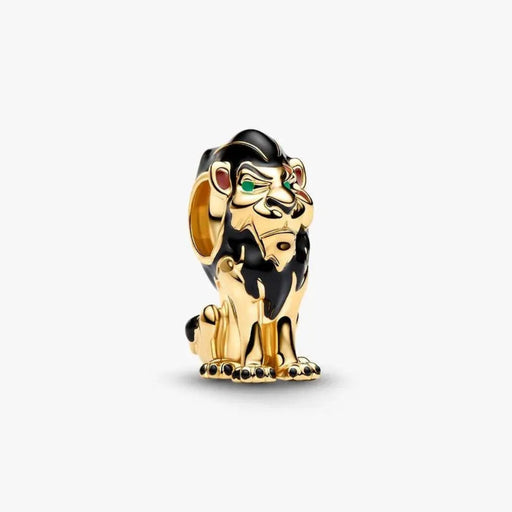 PANDORA Disney Villains Scar Charm in 14k gold plating inspired by The Lion King character Scar