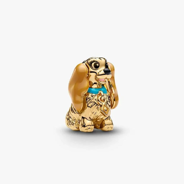 This Pandora Disney Lady Charm brings the beloved character from Disney’s Lady and the Tramp to your jewelry collection. 