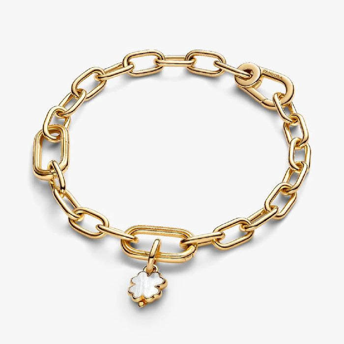 Pandora : White Lucky Clover Dangle Charm