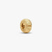 PANDORA Textured Mini Clip Charm in 14k gold plating with diamond-point texture and silicone grip