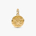 PANDORA Wheat Medallion Charm in 14k gold-plated sterling silver with VIRTUS VERA PROSPERITAS engraving