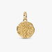 PANDORA Wheat Medallion Charm in 14k gold-plated sterling silver with VIRTUS VERA PROSPERITAS engraving