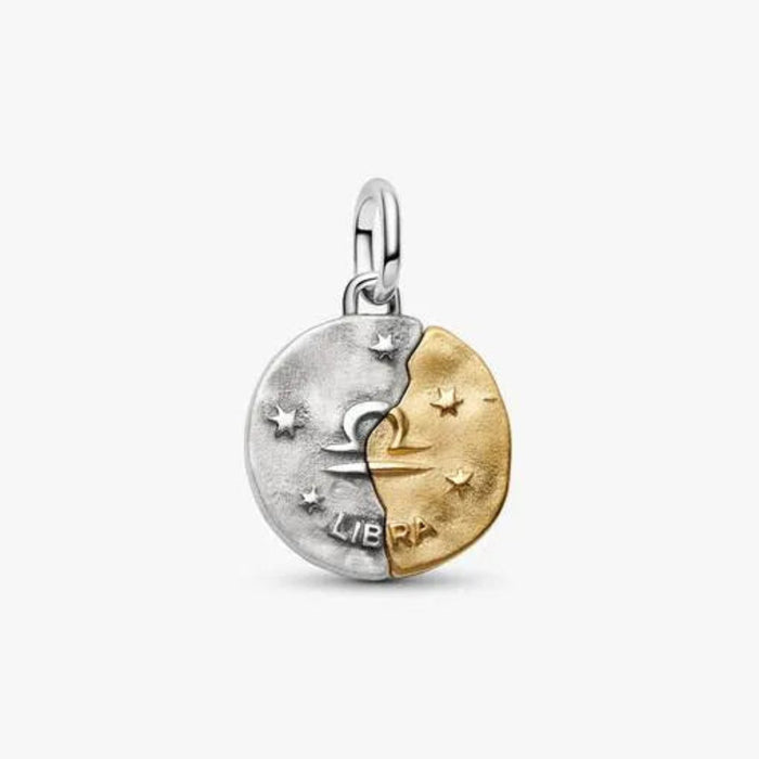 Libra Zodiac Medallion Charm featuring the Libra zodiac symbol and detailed celestial-inspired design.
