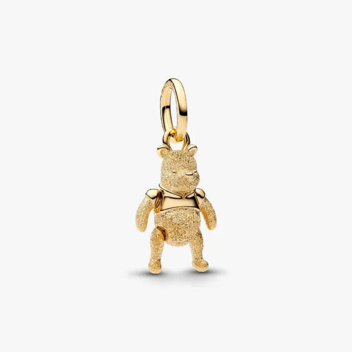 Disney Winnie the Pooh dangle charm featuring the beloved Pooh Bear character, perfect for Disney-inspired jewelry collections.