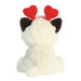 A charming stuffed animal with a heart-shaped head and ears, perfect for expressing love and comfort.