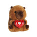 A stuffed animal holding a heart that says "I love you," conveying a message of affection and warmth.