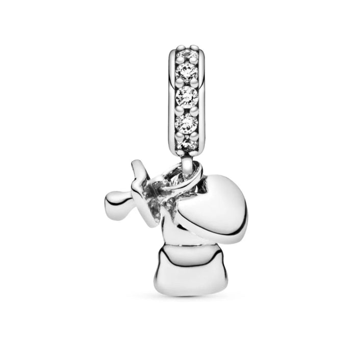 This Pandora Moments Baby Teddy Bear Charm adds a sweet and sentimental touch to your personalized jewelry collection. 